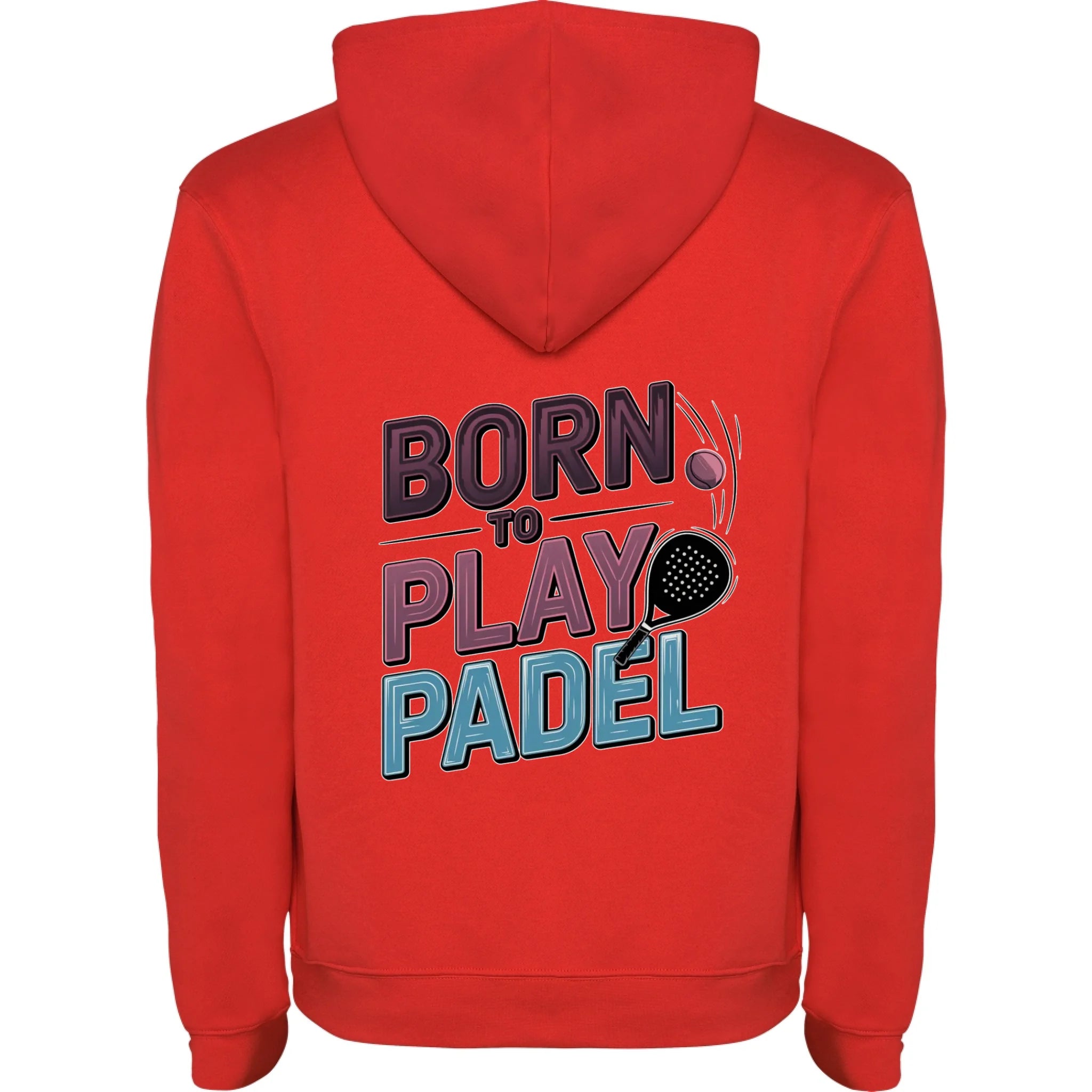 PRO HRÁČE PADELU (výběr z 18+ motivů) pánská mikina s kapucí potisk jen na záda pánská mikina urban Červená černá