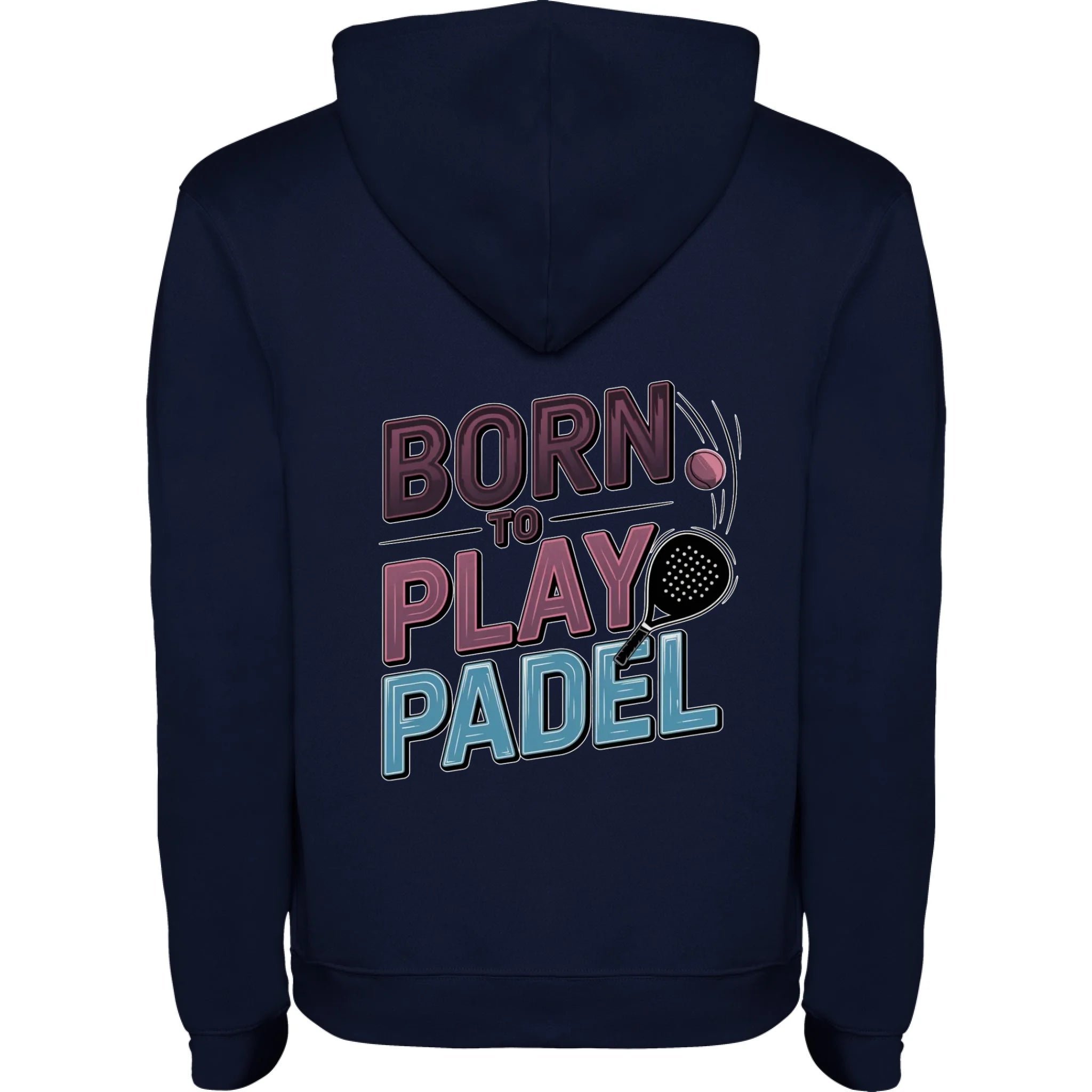 PRO HRÁČE PADELU (výběr z 18+ motivů) pánská mikina s kapucí potisk jen na záda pánská mikina urban Námořnická modrá melír