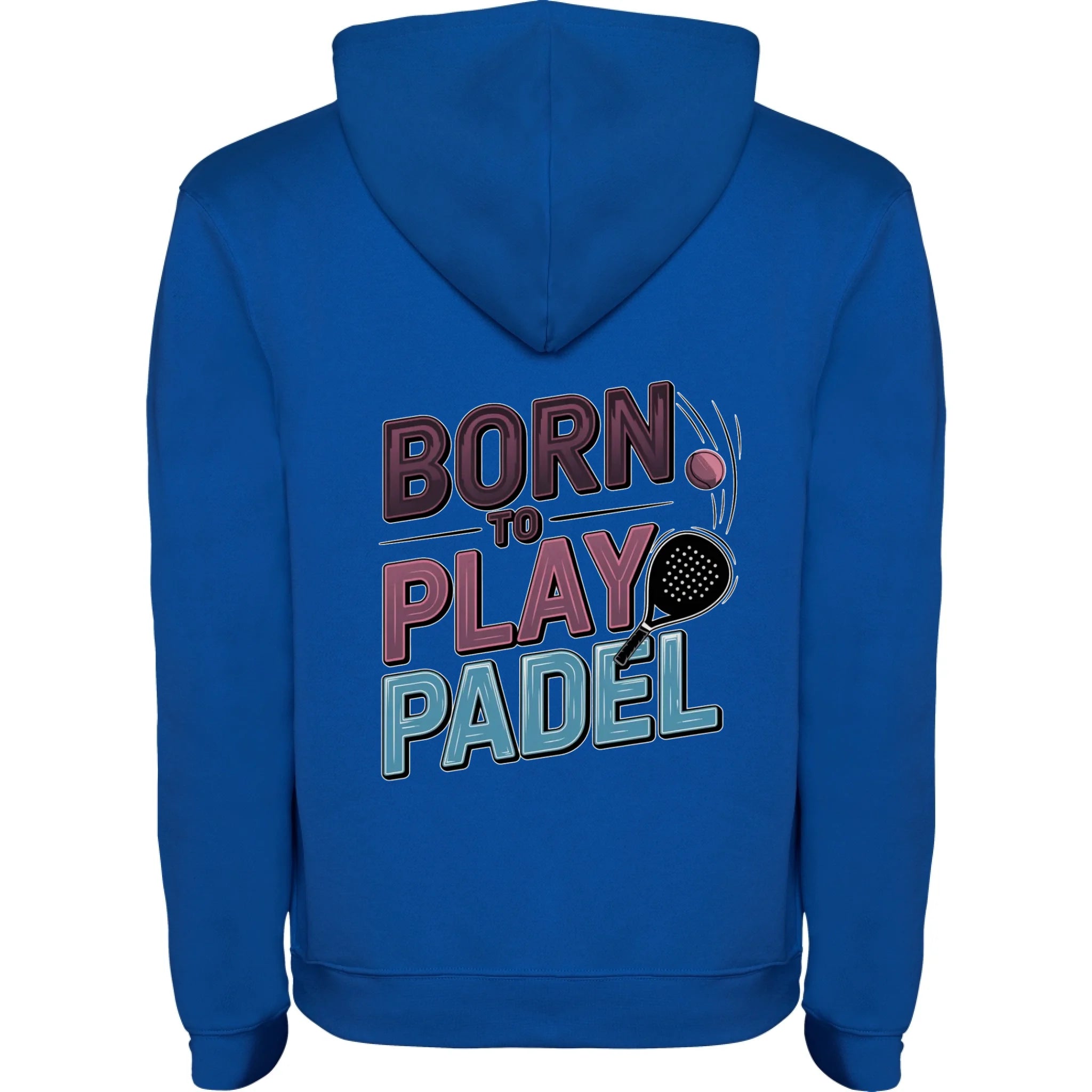 PRO HRÁČE PADELU (výběr z 18+ motivů) pánská mikina s kapucí potisk jen na záda pánská mikina urban Modrá bílá