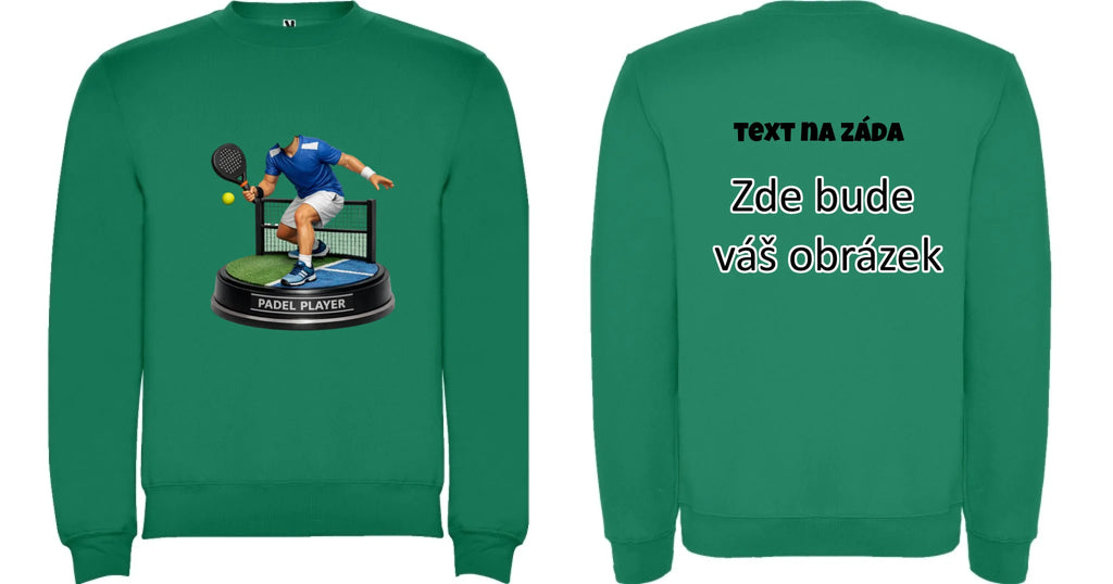 padel HLAVA pánská mikina bez kapuce