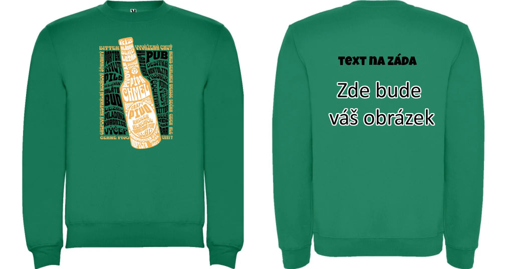 PIVO unisex mikina bez kapuce (5+ motivů)