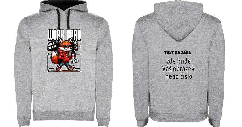 PRÁCE pánská mikina s kapucí (15+motivů)