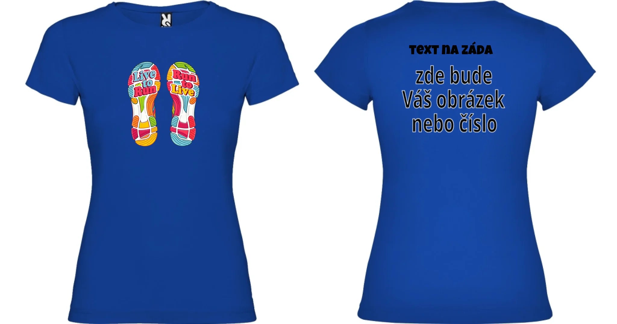 dámské tričko BĚH výběr z motivů