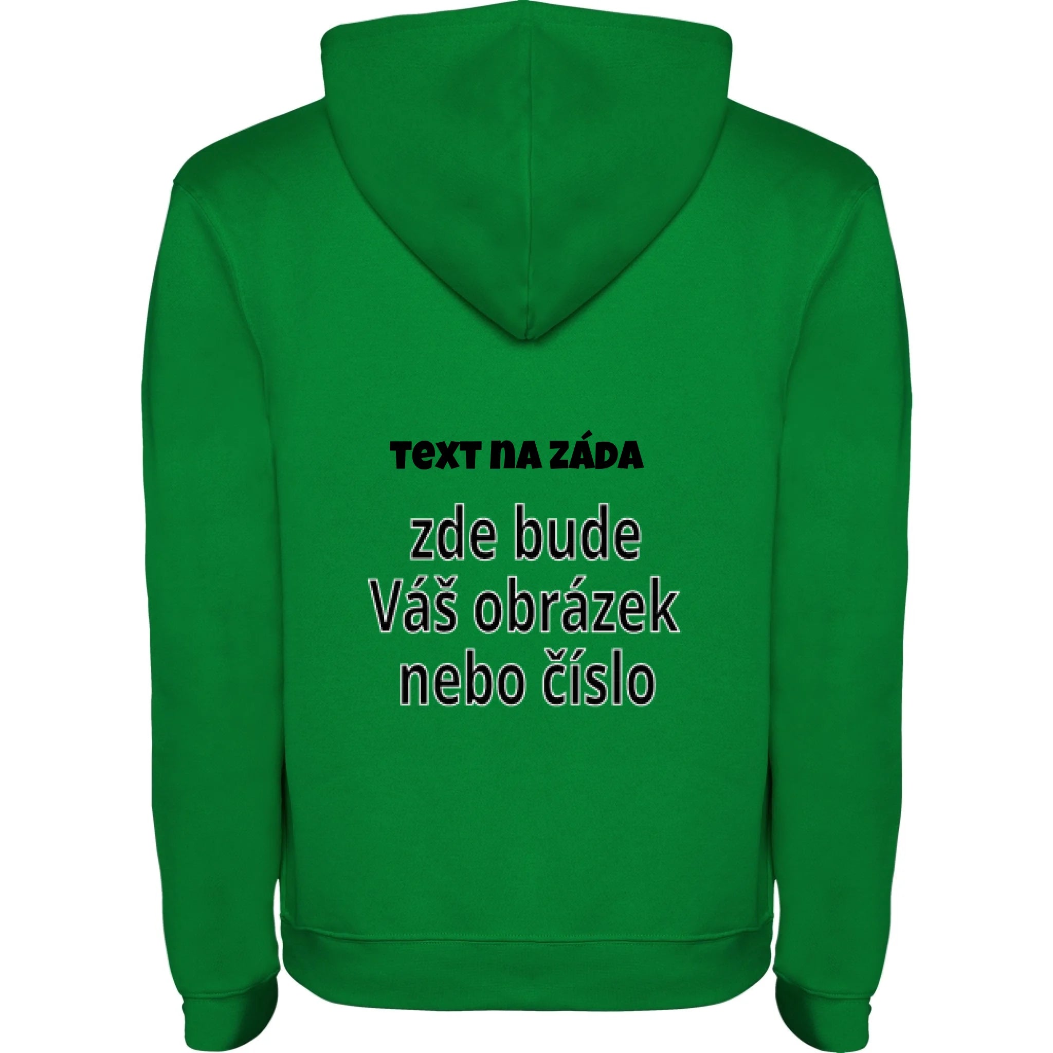 sytě zelená bílá záda