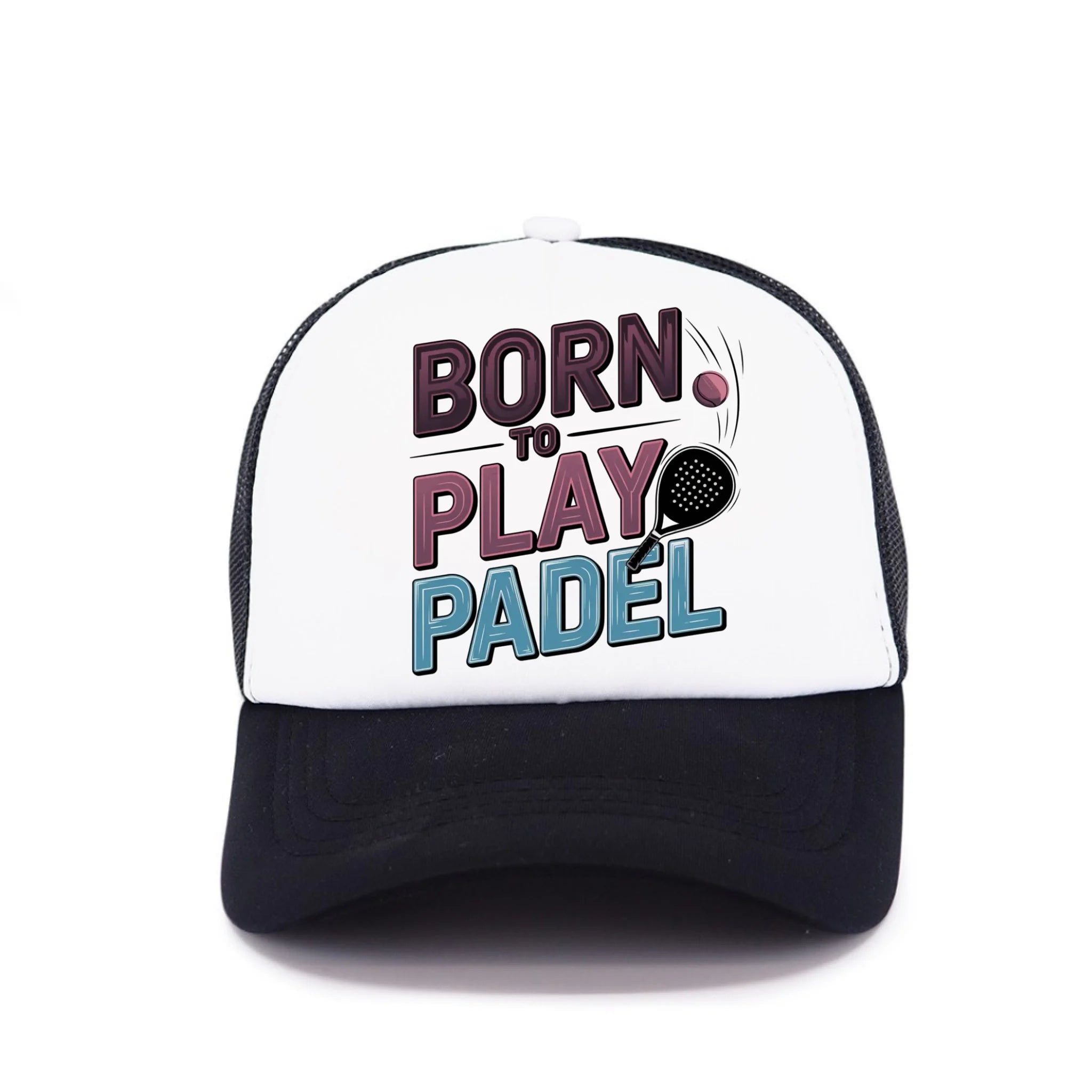 KŠILTOVKA s motivem PADEL (výběr z 18+ potisků) Kšiltovka TRUCKER černá 58