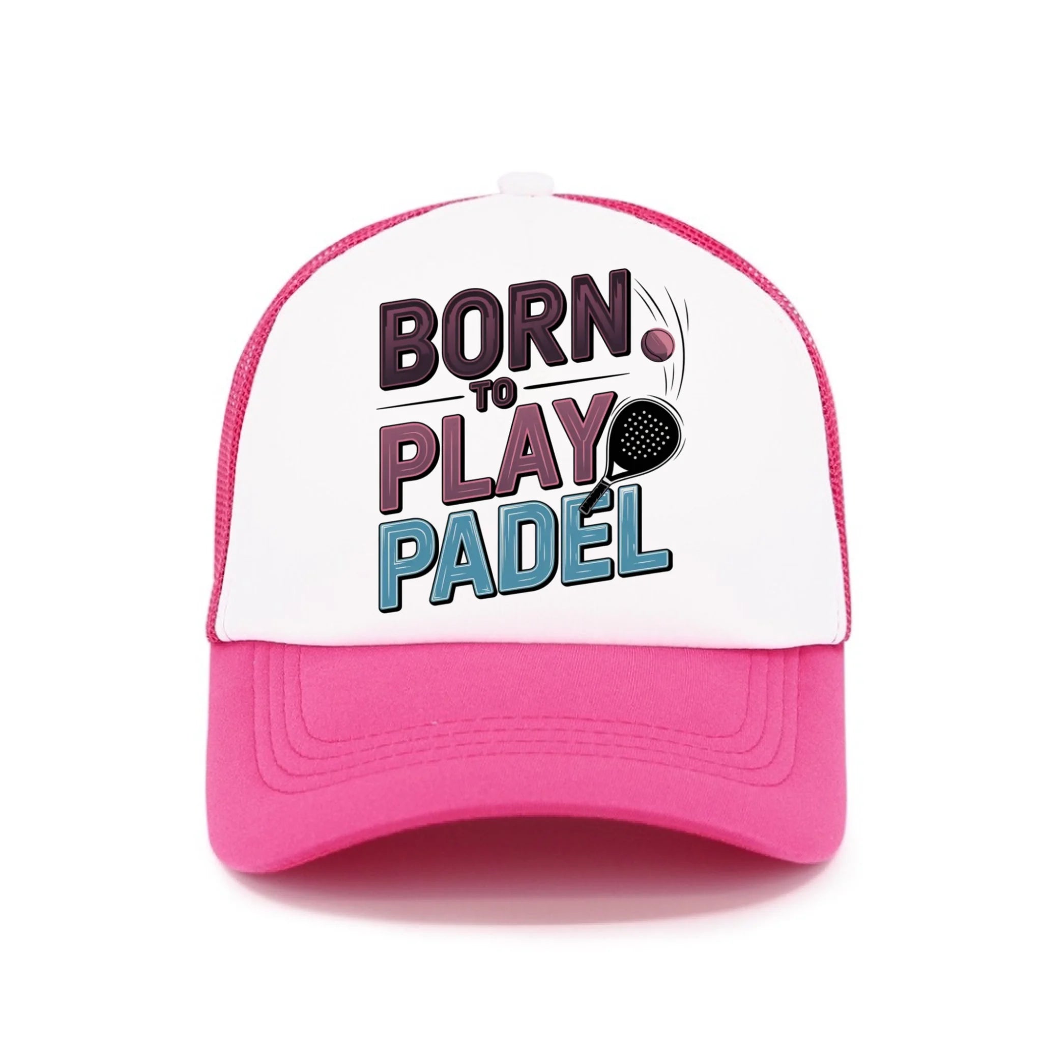 KŠILTOVKA s motivem PADEL (výběr z 18+ potisků) Kšiltovka TRUCKER růžová 58