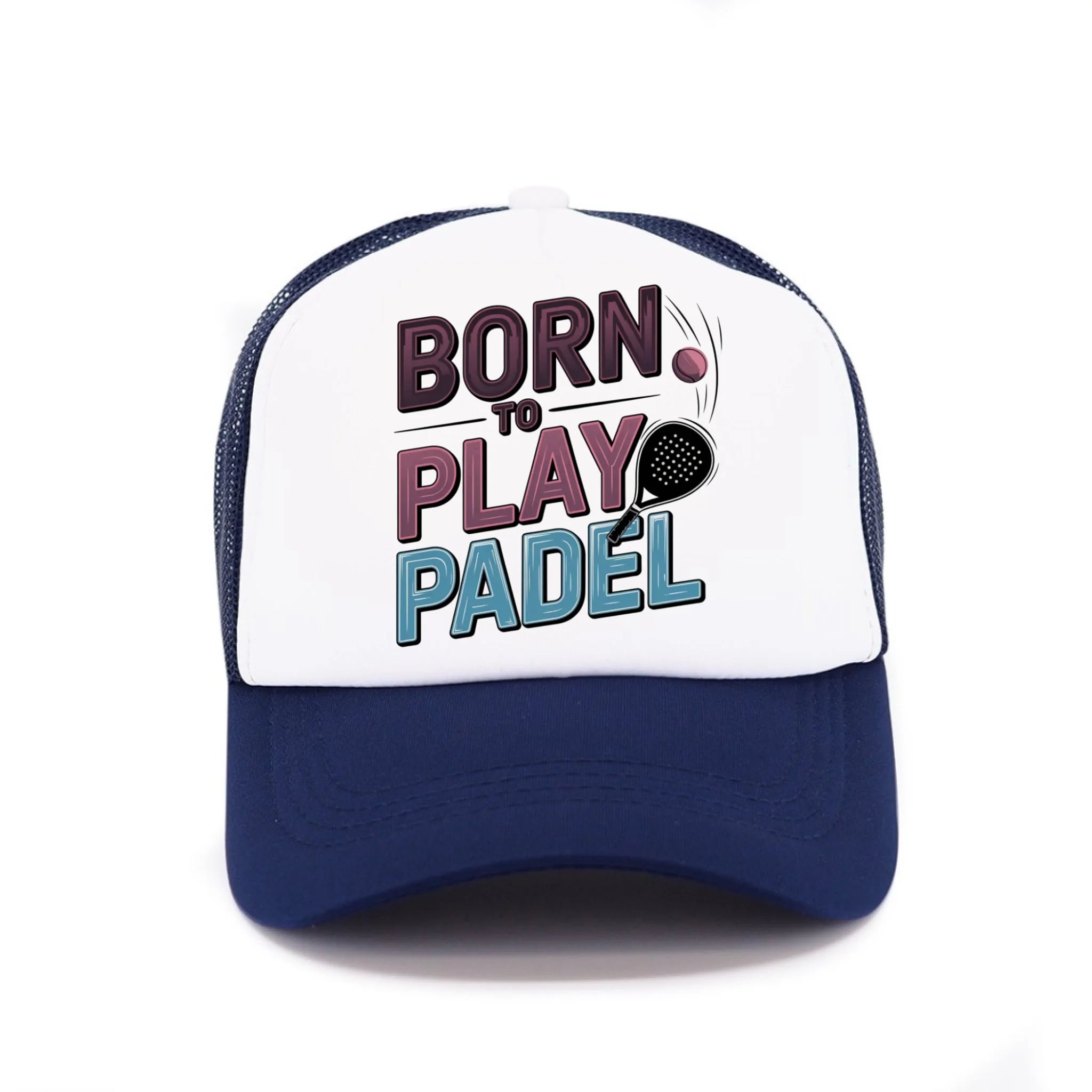 KŠILTOVKA s motivem PADEL (výběr z 18+ potisků) Kšiltovka TRUCKER námořnická modrá 58