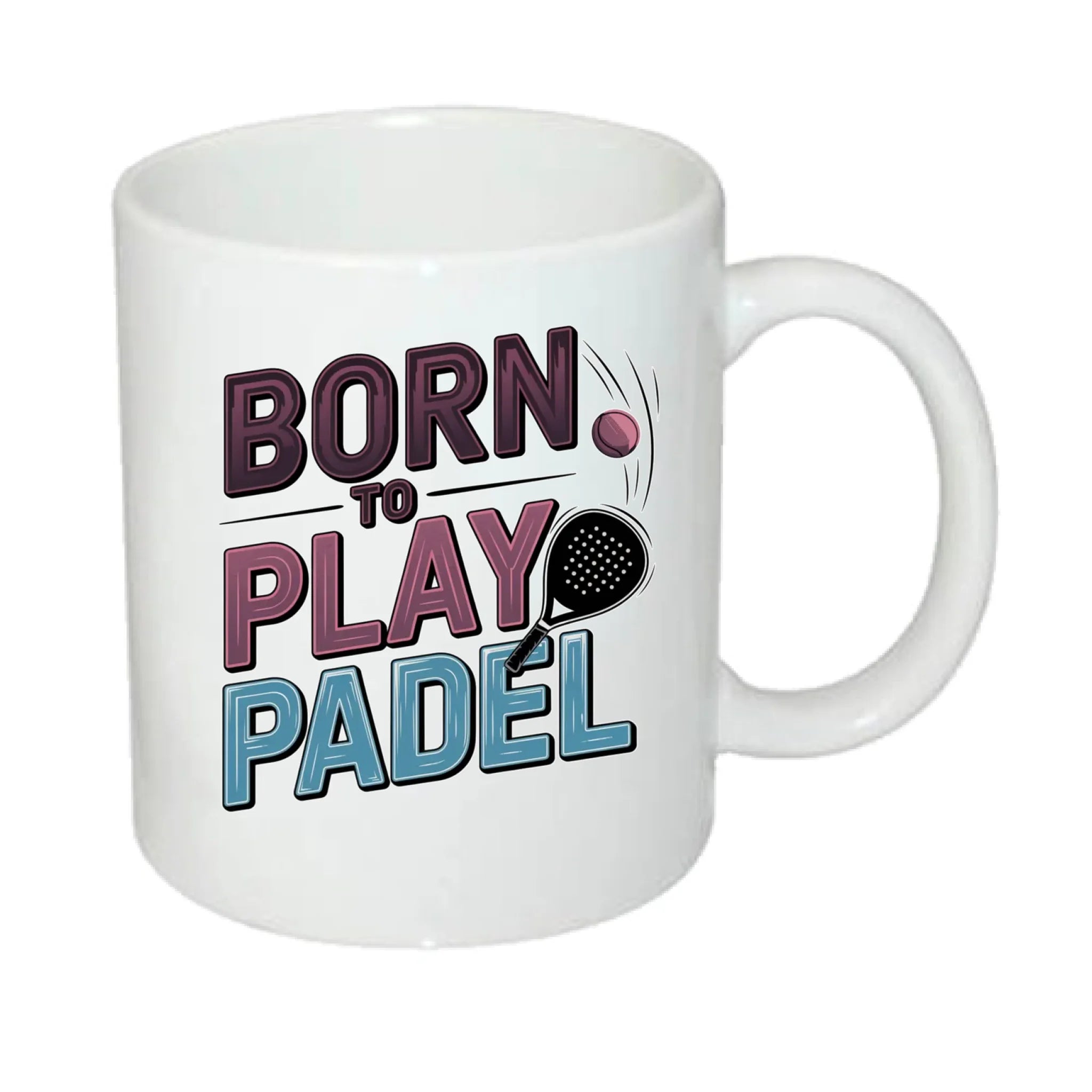 HRNÍČEK s motivem PADEL (výběr z 18+ potisků) potisk jen dopředu hrníček Bílý 330 ml