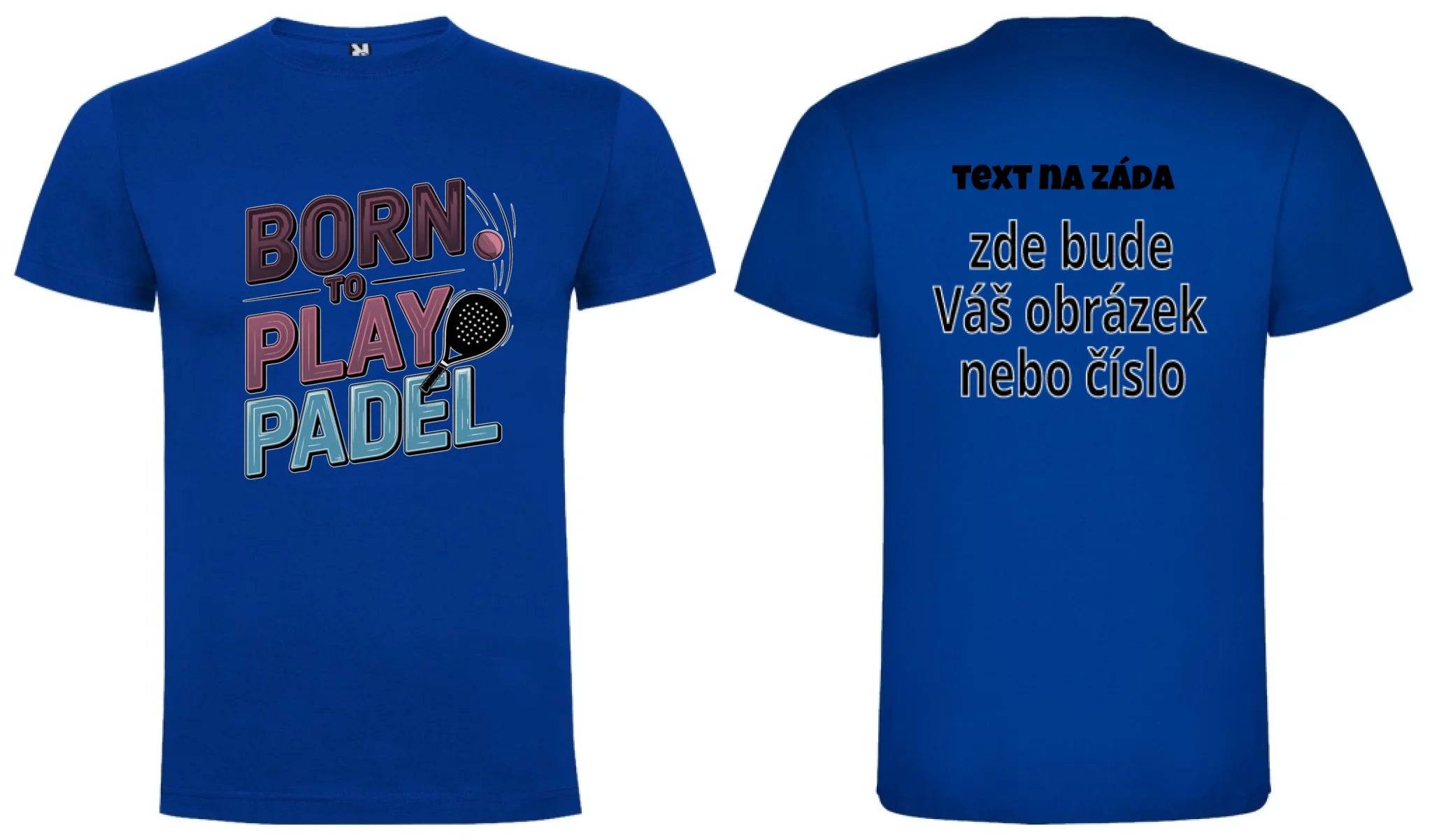 CHLAPECKÉ TRIČKO s motivem PADEL (výběr z 18+ potisků) oboustranný potisk chlapecké DOGO Modrá