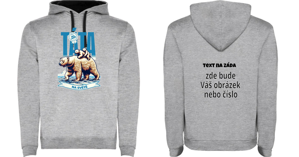 PÁNSKÁ MIKINA S KAPUCÍ s motivem NEJ TÁTA (výběr ze 17+ potisků)