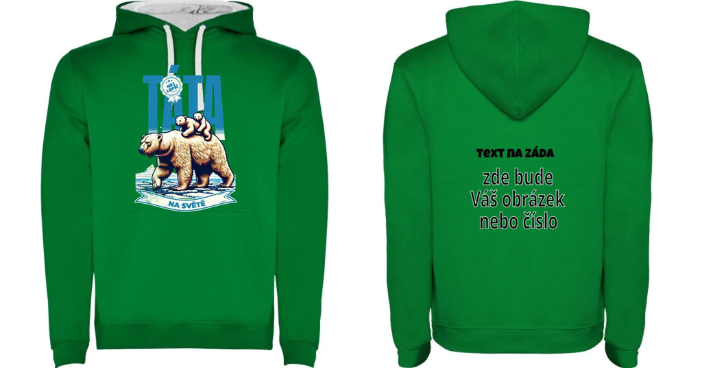 PÁNSKÁ MIKINA S KAPUCÍ s motivem NEJ TÁTA (výběr ze 17+ potisků)