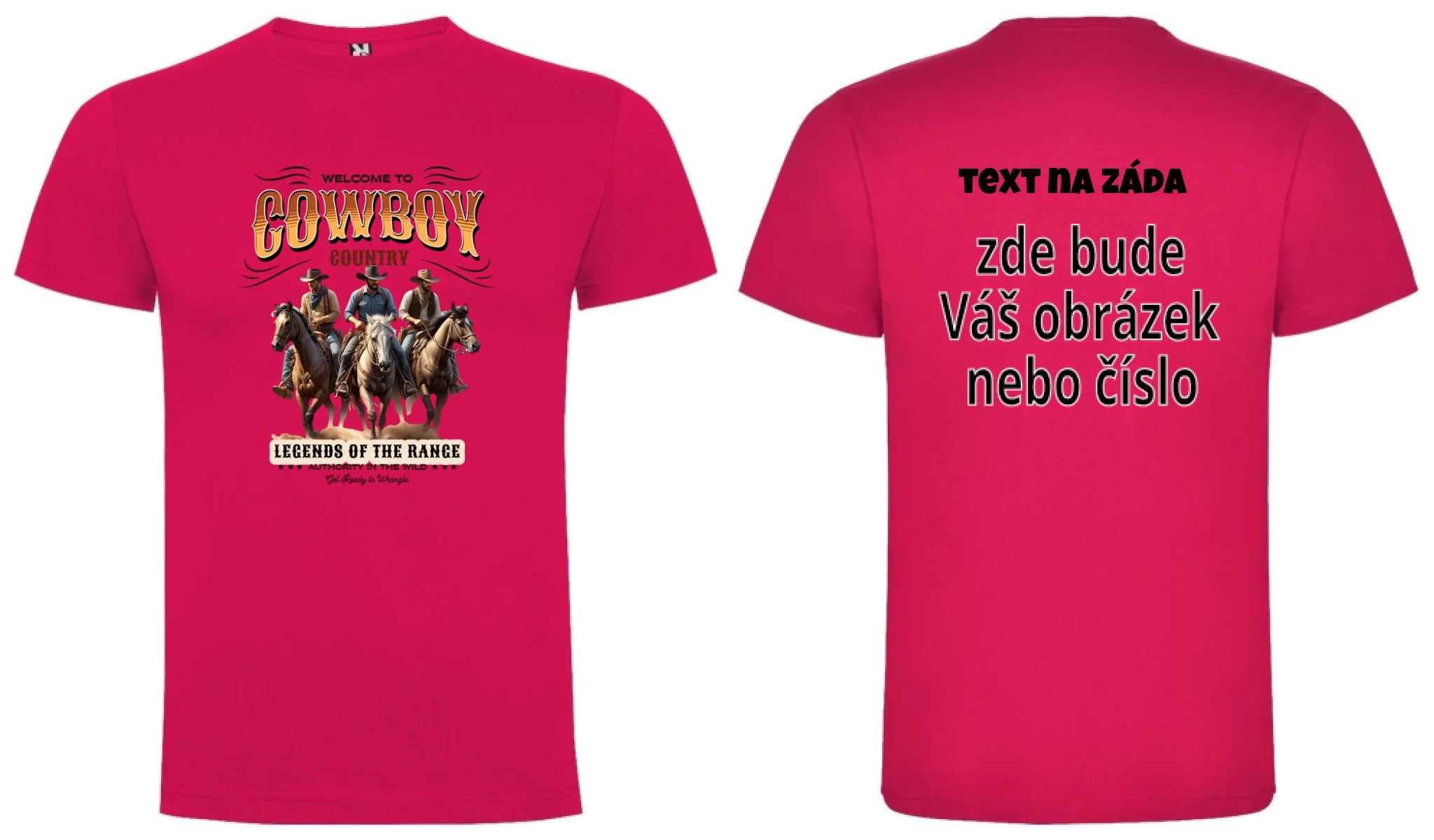 CHLAPECKÉ TRIČKO s motivem COWBOY (2+ motivy) oboustranný potisk chlapecké DOGO Růže