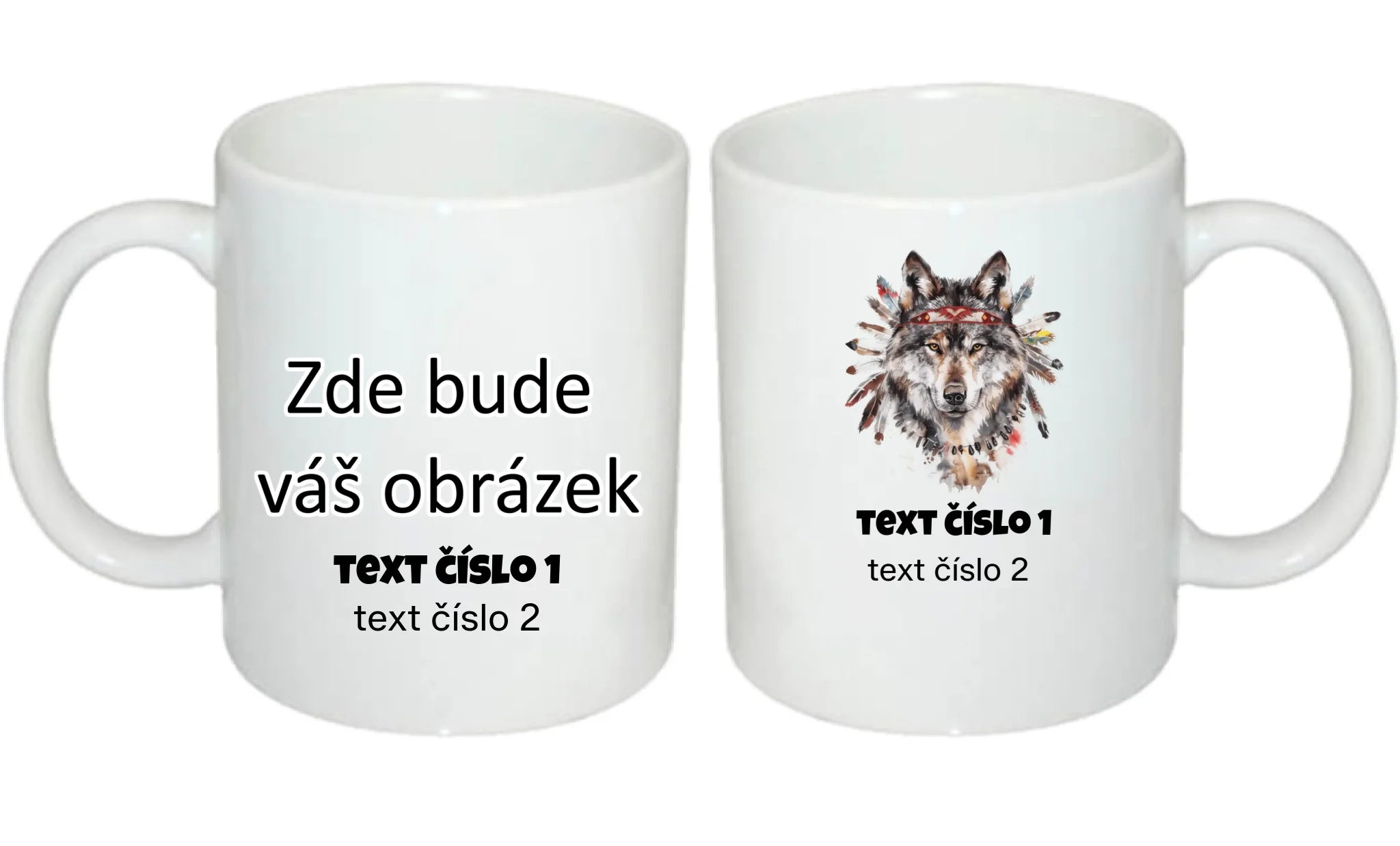 HRNÍČEK s motivem DIVOKÝ ZÁPAD (10+ obrázků, možnost doplnit vlastní text) oboustranný potisk hrníček Bílý 330 ml