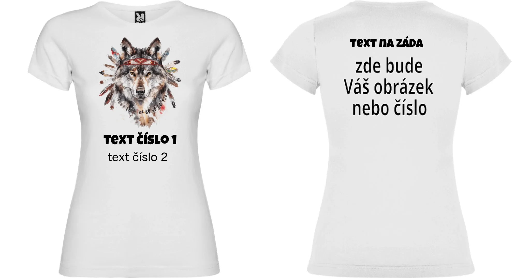 DÍVČÍ TRIČKO s motivem DIVOKÝ ZÁPAD (10+ obrázků, možnost doplnit vlastní text) oboustranný potisk dívčí jamaica Bílá