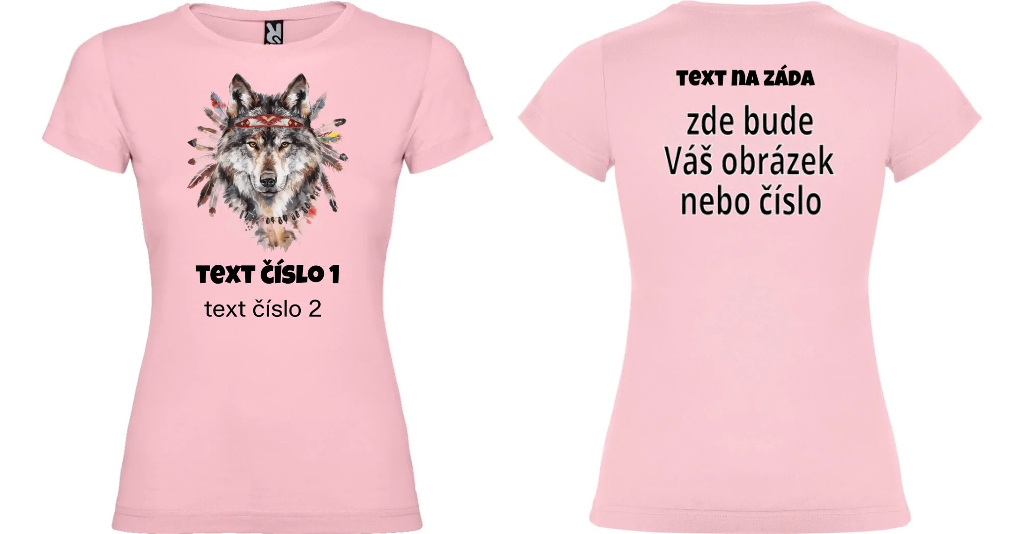 DÍVČÍ TRIČKO s motivem DIVOKÝ ZÁPAD (10+ obrázků, možnost doplnit vlastní text) oboustranný potisk dívčí jamaica Světle růžová