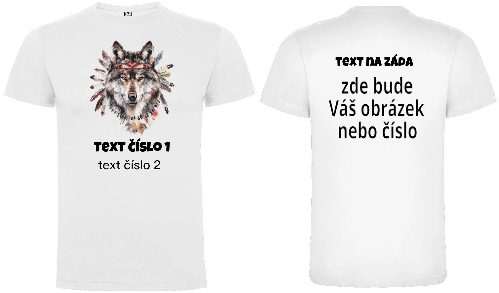 CHLAPECKÉ TRIČKO s motivem DIVOKÝ ZÁPAD (10+ obrázků, možnost doplnit vlastní text) oboustranný potisk chlapecké DOGO Bílá