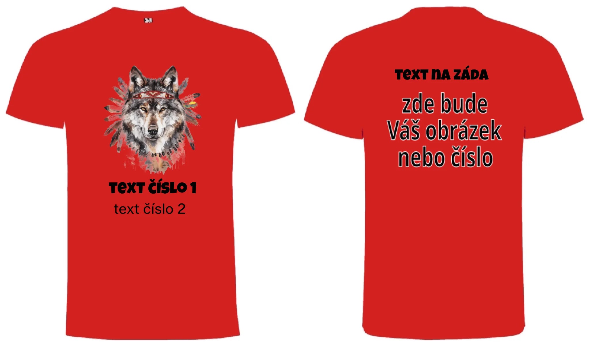 CHLAPECKÉ TRIČKO s motivem DIVOKÝ ZÁPAD (10+ obrázků, možnost doplnit vlastní text) oboustranný potisk chlapecké DOGO Červená