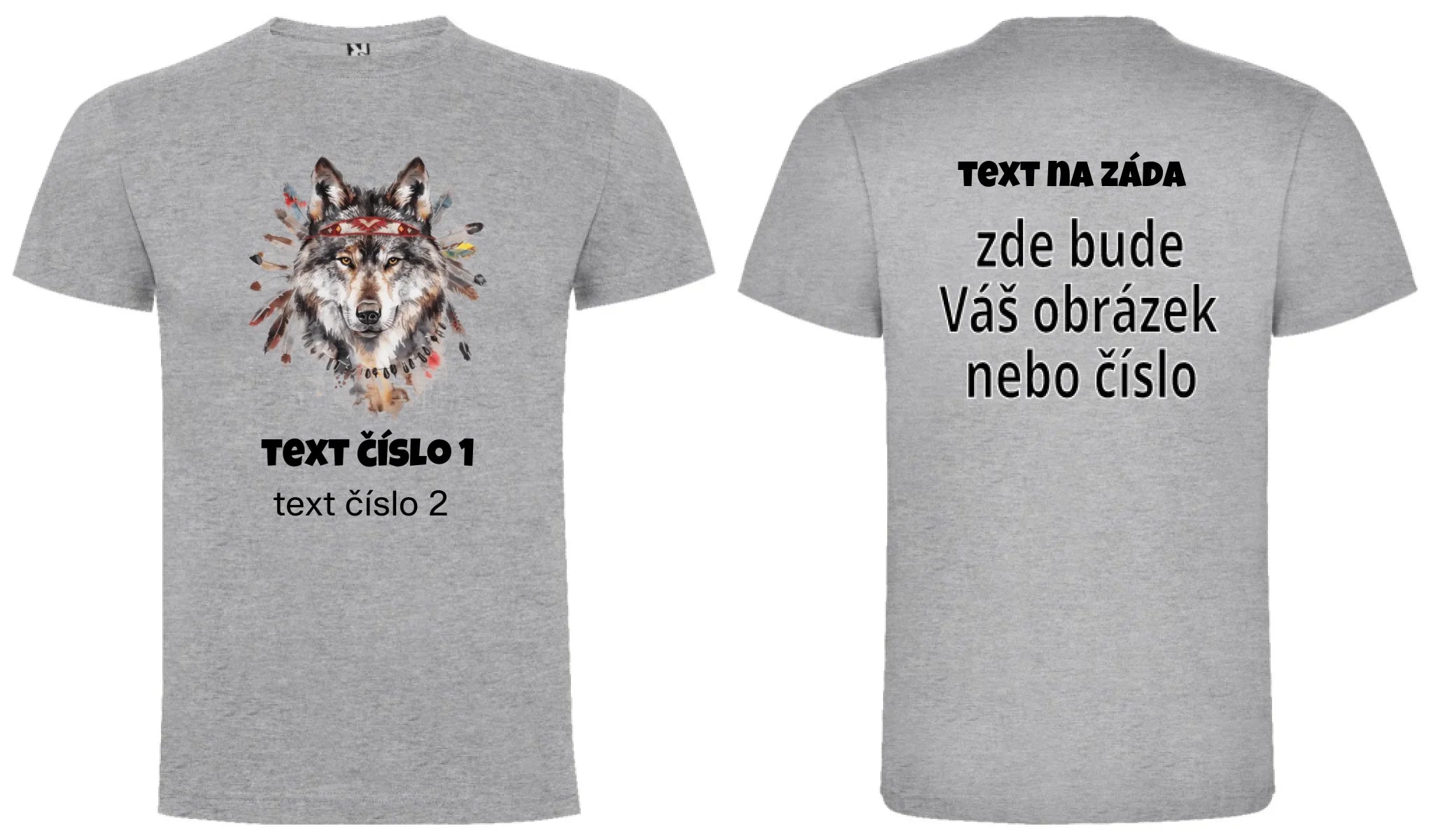 CHLAPECKÉ TRIČKO s motivem DIVOKÝ ZÁPAD (10+ obrázků, možnost doplnit vlastní text) oboustranný potisk chlapecké DOGO Melír