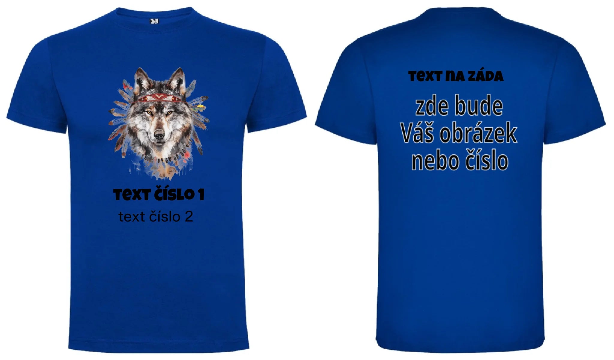 CHLAPECKÉ TRIČKO s motivem DIVOKÝ ZÁPAD (10+ obrázků, možnost doplnit vlastní text) oboustranný potisk chlapecké DOGO Modrá