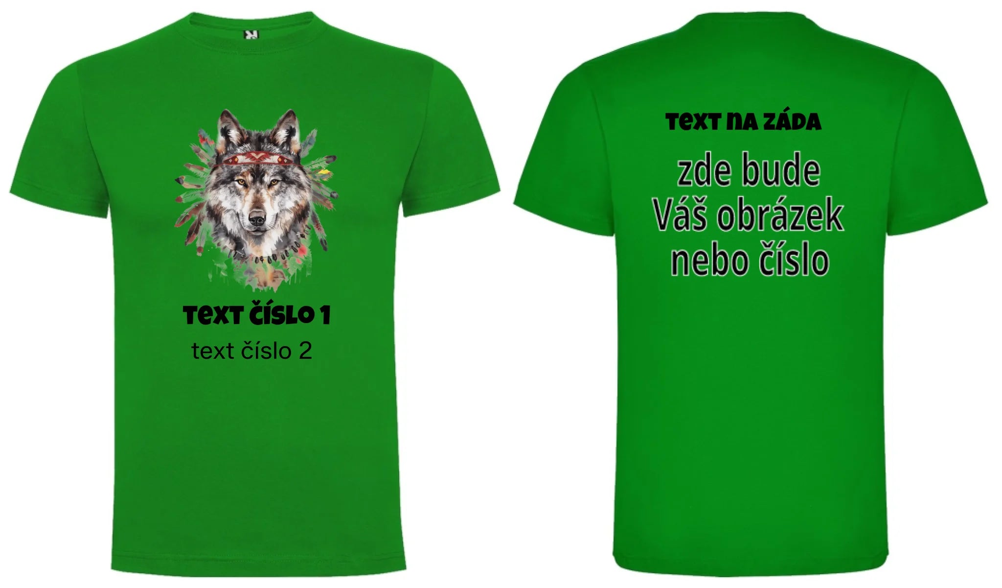 CHLAPECKÉ TRIČKO s motivem DIVOKÝ ZÁPAD (10+ obrázků, možnost doplnit vlastní text) oboustranný potisk chlapecké DOGO Zelená