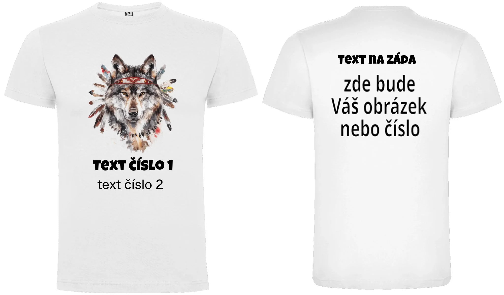 PÁNSKÉ TRIČKO s motivem DIVOKÝ ZÁPAD (10+ obrázků, možnost doplnit vlastní text) oboustranný potisk pánské DOGO Bílá