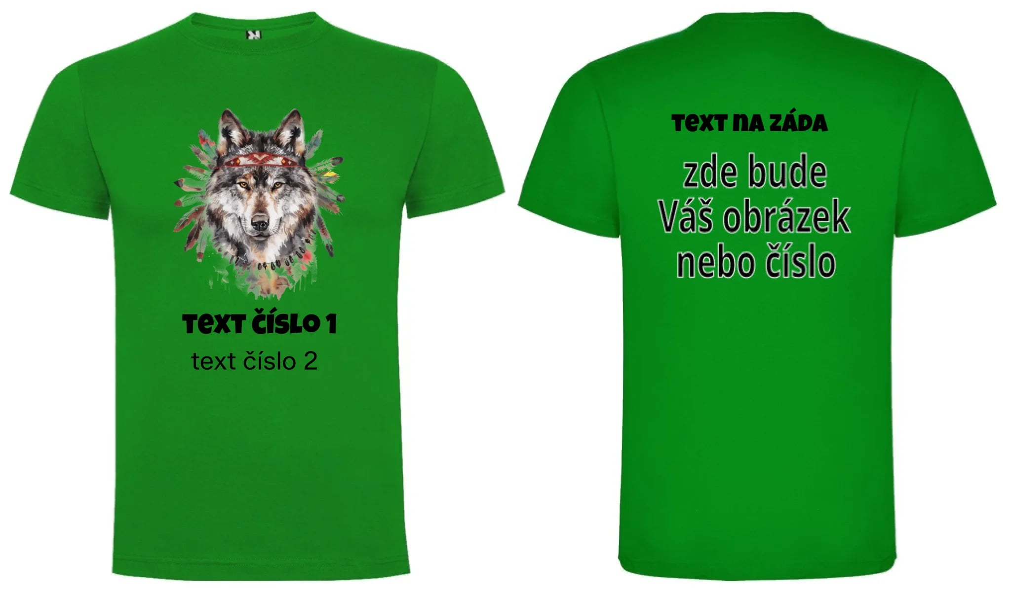 PÁNSKÉ TRIČKO s motivem DIVOKÝ ZÁPAD (10+ obrázků, možnost doplnit vlastní text) oboustranný potisk pánské DOGO Zelená