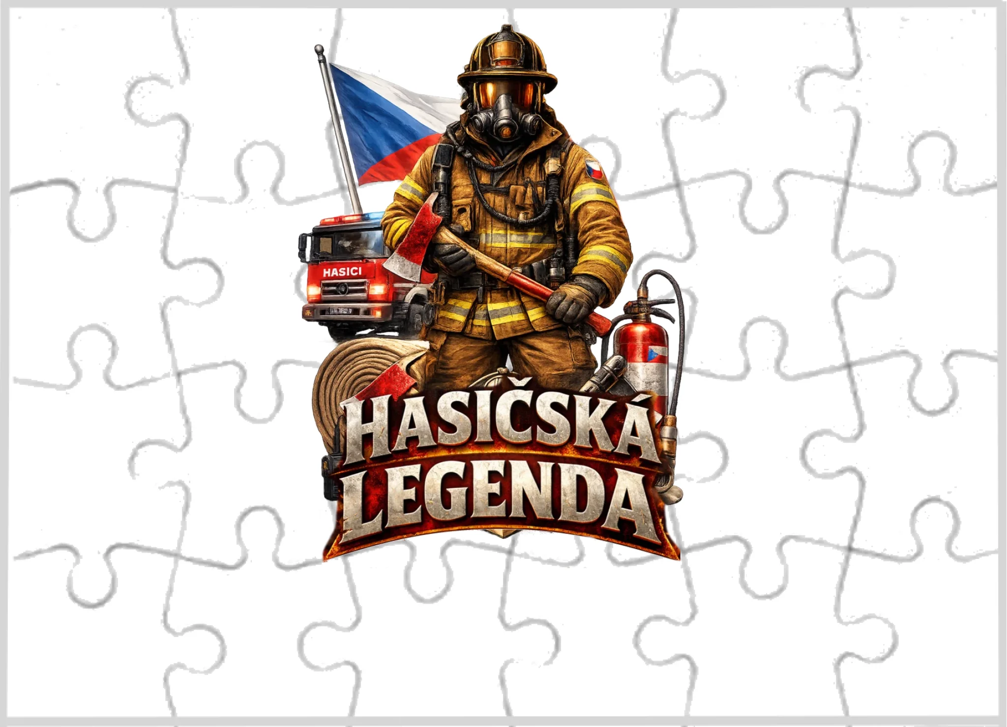 PUZZLE s motivem HASIČ (výběr z 9+ potisků)
