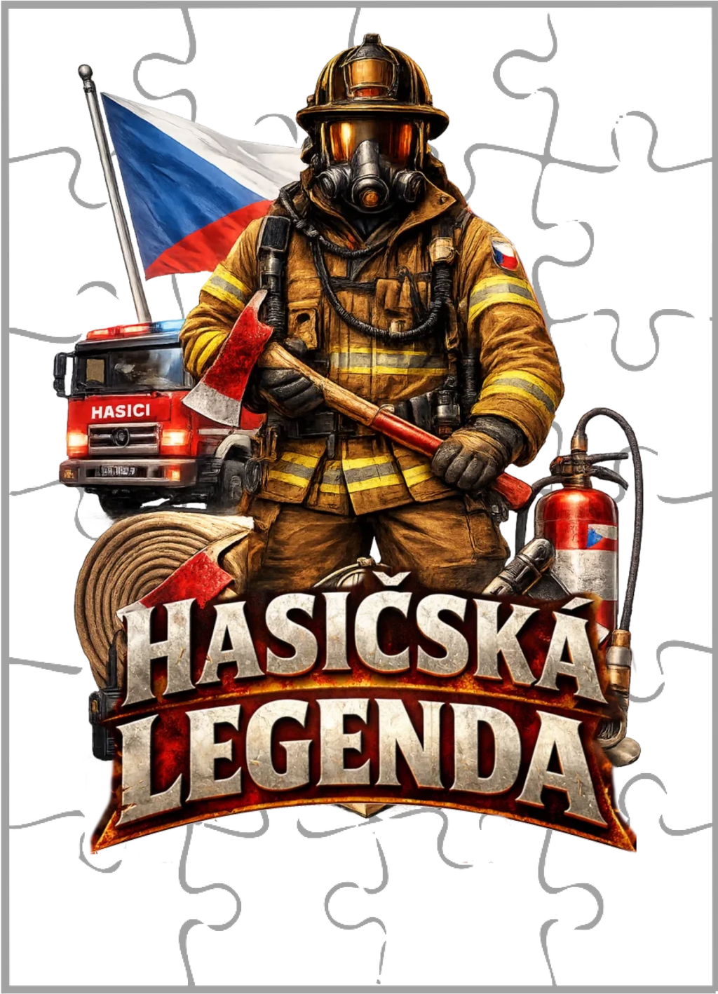 PUZZLE s motivem HASIČ (výběr z 9+ potisků)
