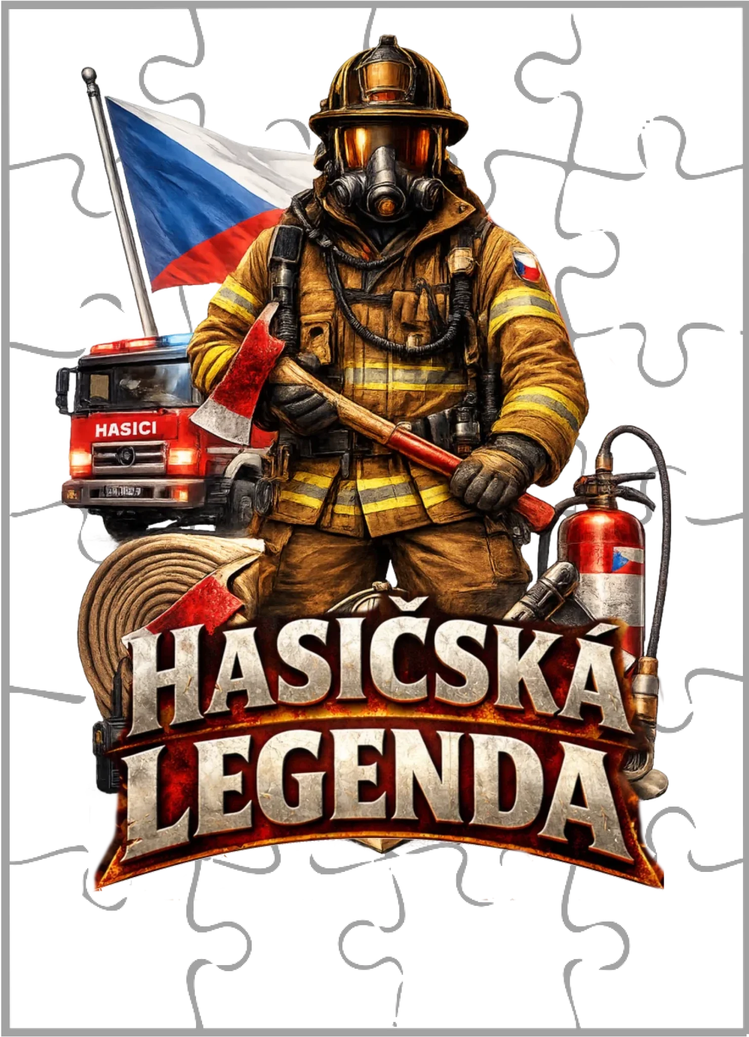 PUZZLE s motivem HASIČ (výběr z 9+ potisků)