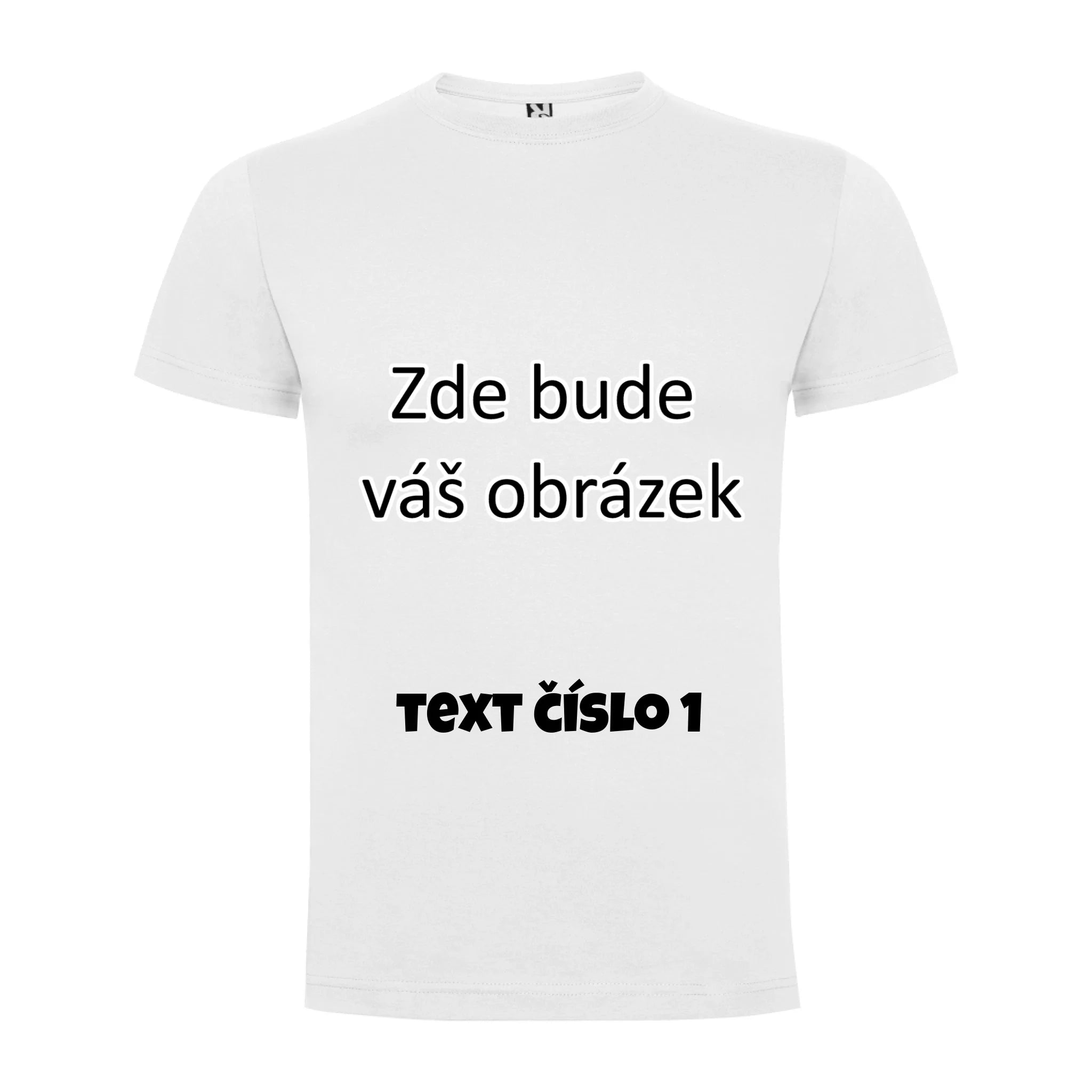 CHLAPECKÉ TRIČKO krátký rukáv DOGO s vaším motivem/fotkou potisk jen dopředu chlapecké DOGO Bílá