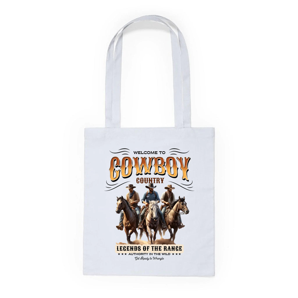 COWBOY 2 MOTIVY batoh, taška Plátěná taška KNOLL bílá 36x40
